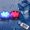 10 LED Multicolor Piscina Submersível À Prova D &#39;Água Chá Do Partido Floralytes Base de Vaso de Controle Remoto subaquática Led Piscina chá luz